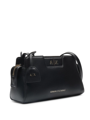 Черная сумка кросс-боди из эко кожи Armani Exchange