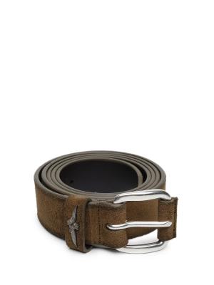 Ремень в цвете хаки с металлической пряжкой Аeronautica Militare