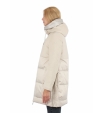 Пальто молочного цвета с высоким воротником-стойкой Duno