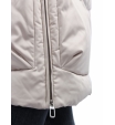 Пальто молочного цвета с высоким воротником-стойкой Duno