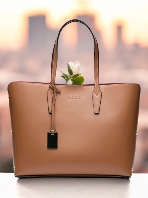 Сумка шоппер в рыжем цвете с брелоком Сумка шоппер Carla OiTREND