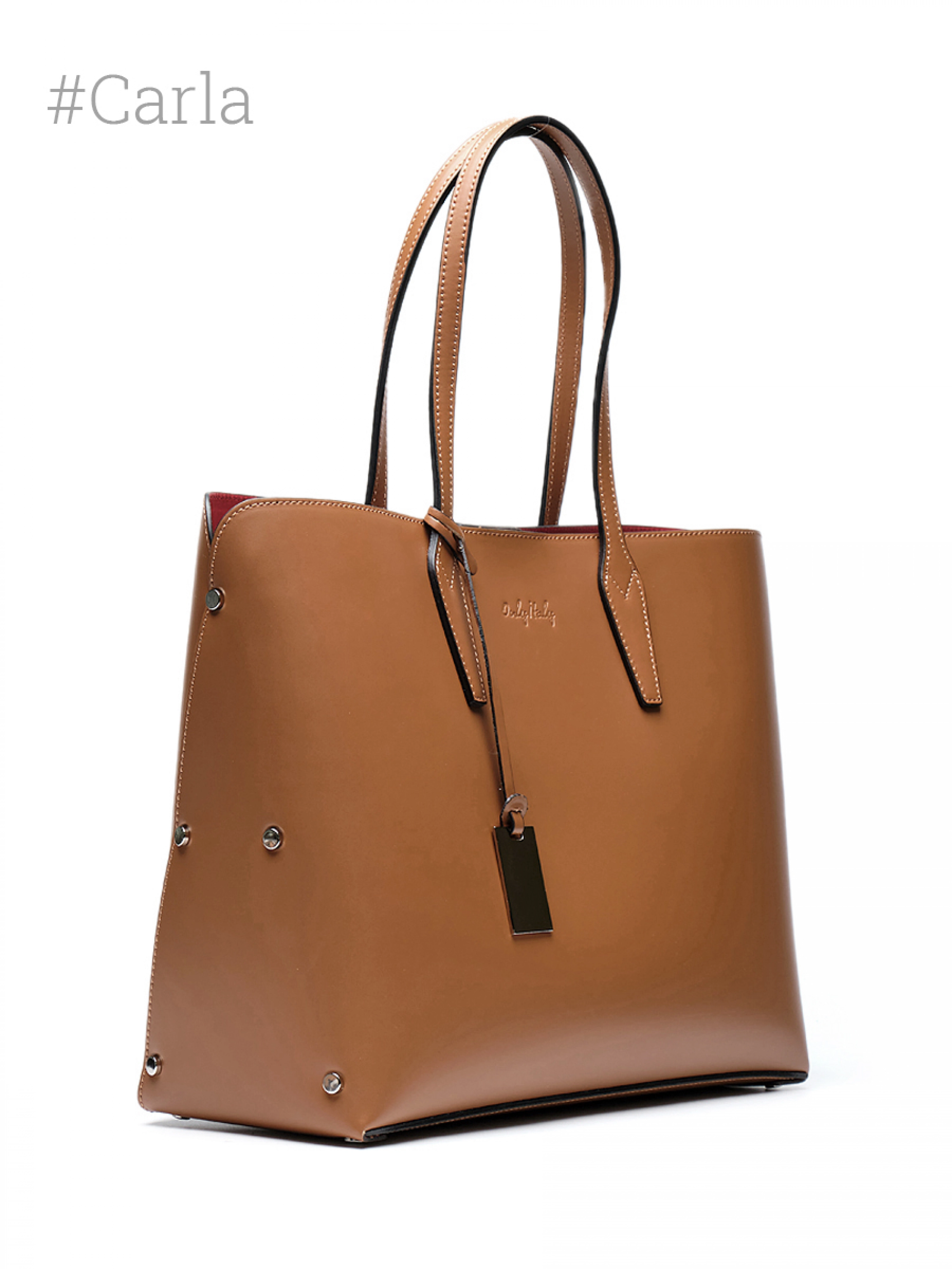 Сумка шоппер в рыжем цвете с брелоком Сумка шоппер Carla OiTREND