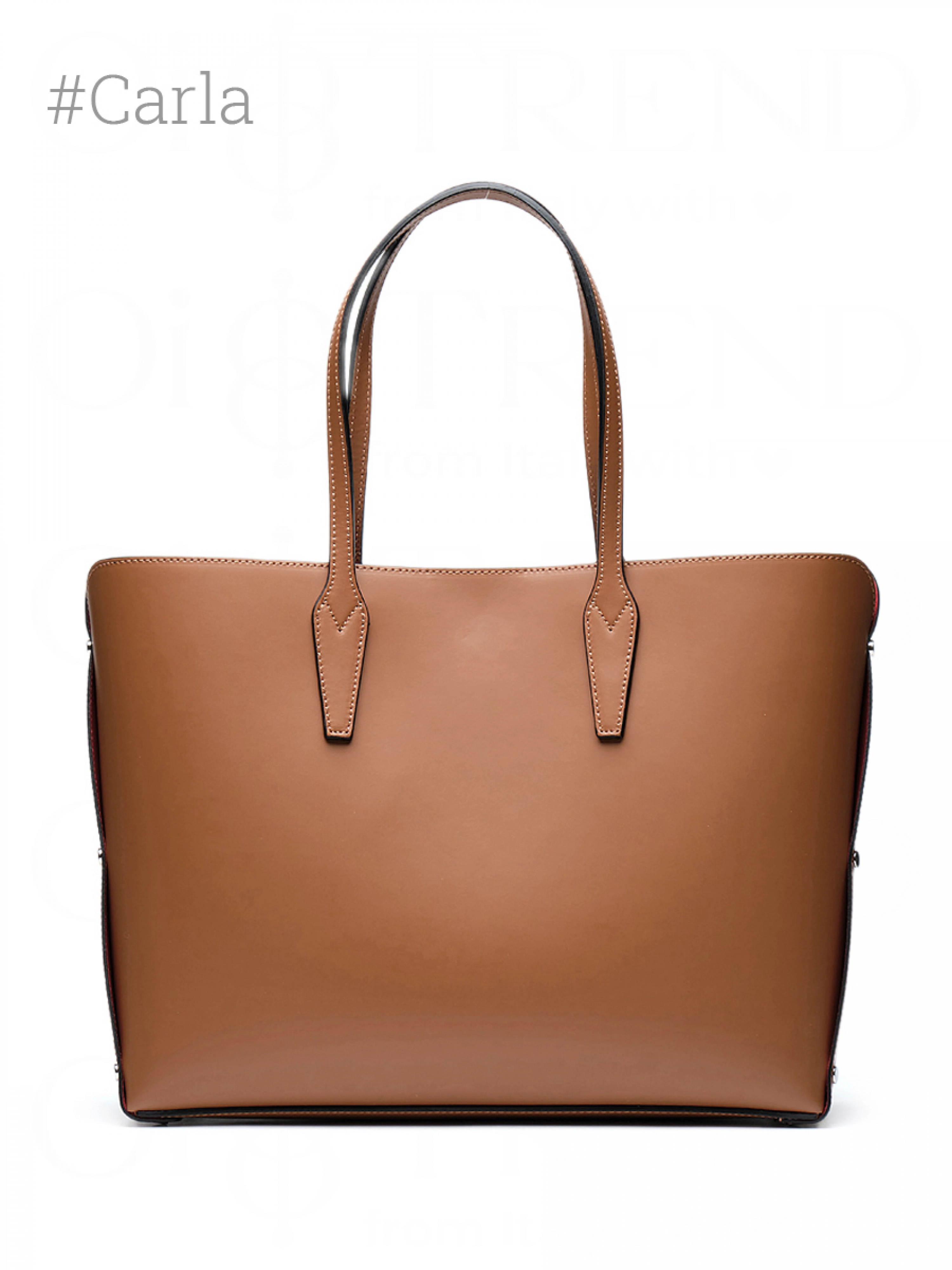 Сумка шоппер в рыжем цвете с брелоком Сумка шоппер Carla OiTREND