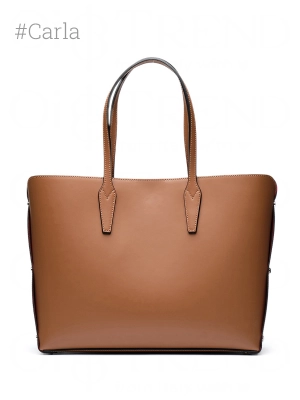 Сумка шоппер в рыжем цвете с брелоком Сумка шоппер Carla OiTREND