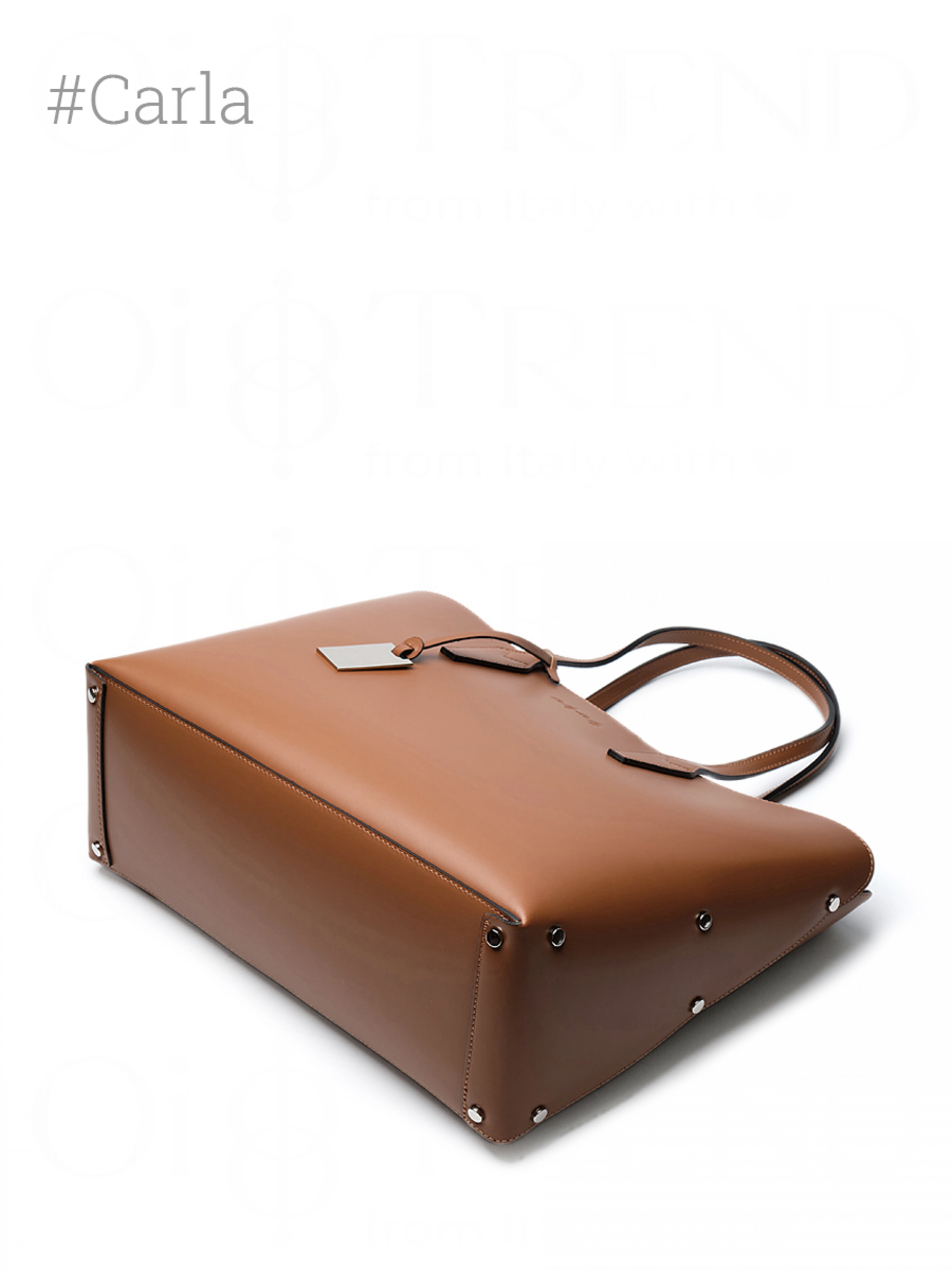 Сумка шоппер в рыжем цвете с брелоком Сумка шоппер Carla OiTREND