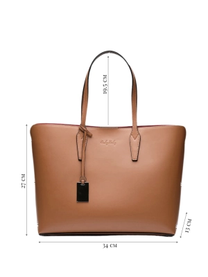 Сумка шоппер в рыжем цвете с брелоком Сумка шоппер Carla OiTREND