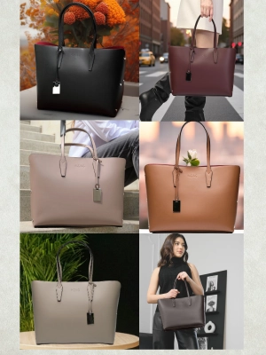 Сумка шоппер в рыжем цвете с брелоком Сумка шоппер Carla OiTREND