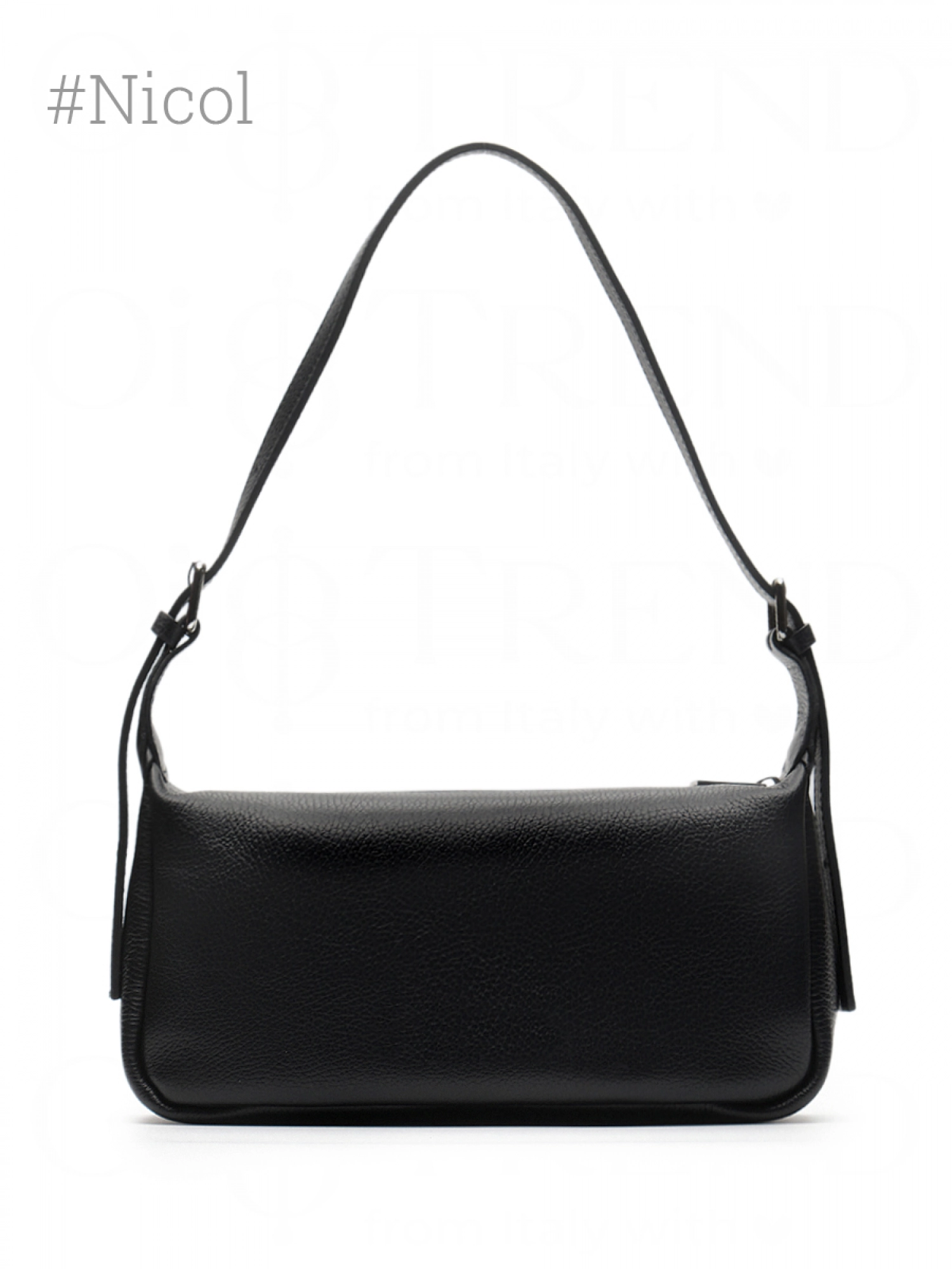 OiTREND Сумка Nicol из натуральной кожи черного цвета