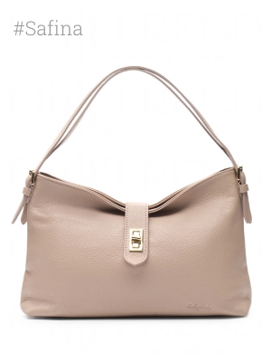 Сумка из натуральной кожи Safina пудроаого цвета OiTREND