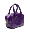 Фиолетовая сумка из натуральной кожи с тиснением под рептилию Patrizia Pepe