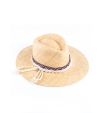 Шляпа соломенная с узкими полями и оригинальной лентой с принтом Patrizia Pepe