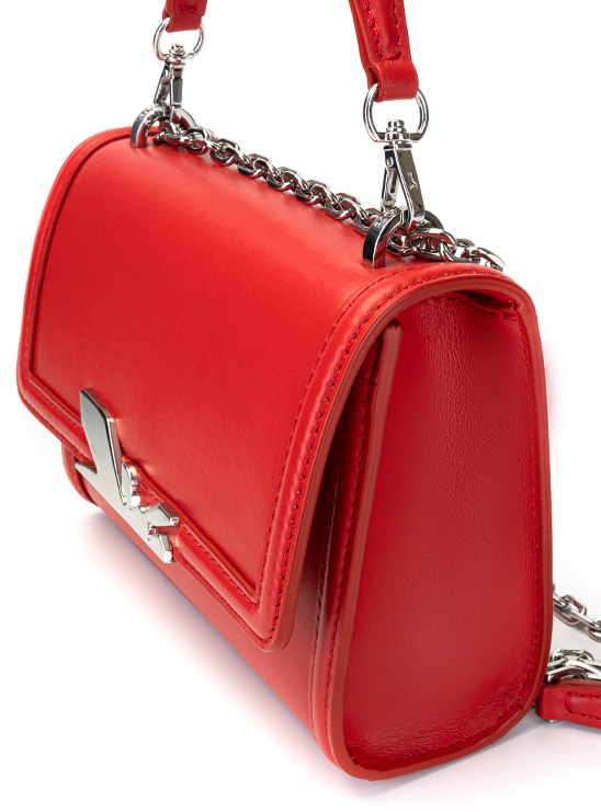 Маленькая сумка красного цвета с регулируемой цепочкой Patrizia Pepe