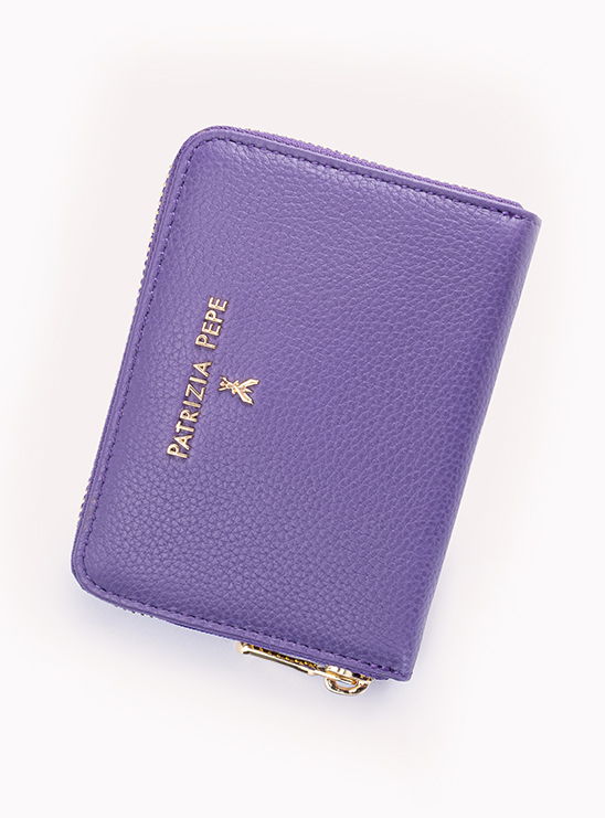 Кожаный кошелек фиолетового цвета Patrizia Pepe