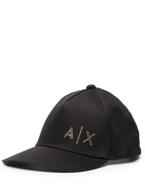 Бейсболка в черном цвете в едином размере с нашитым лого бренда Armani Exchange Бейсболка в черном цвете в едином размере с нашитым лого бренда Armani Exchange