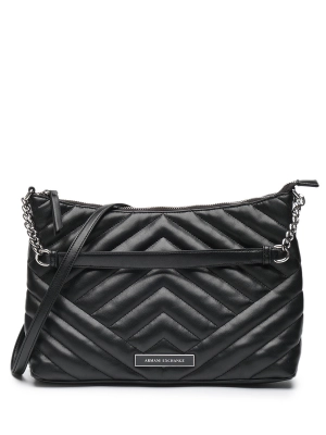 Сумка в черном цвете с короткой ручкой Armani Exchange