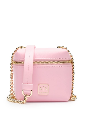 Сумка мини в розовом цвете с ремешком-цепью Armani Exchange