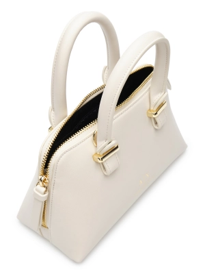 Сумка-купол в белом цвете с короткими ручками и длинным ремнем  Armani Exchange