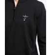 Джемпер черного цвета с молнией на горловине Aeronautica Militare