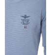Трикотажный пуловер из хлопка с круглым вырезом и логотипом на груди Aeronautica Militare