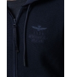 Толстовка темно-синего цвета с  капюшоном и накладными карманами Aeronautica Militare