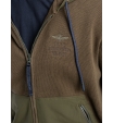 Толстовка цвета хаки с капюшоном и накладными карманами Aeronautica Militare