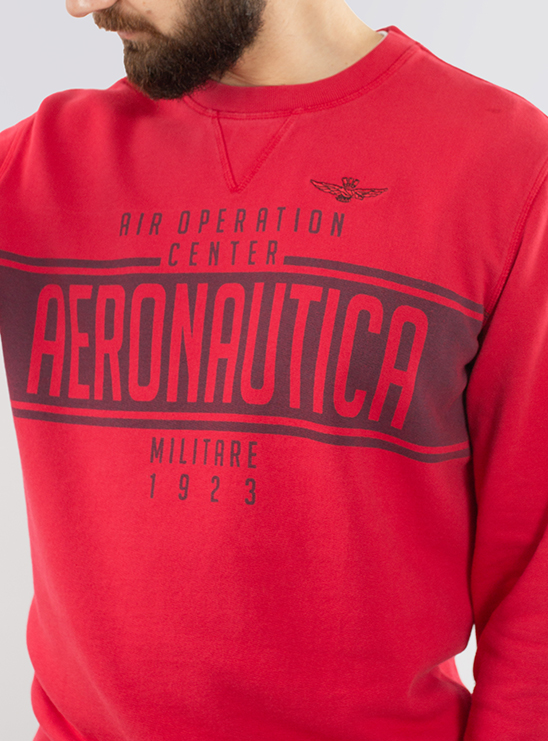 Свитшот с фирменной надписью Aeronautica Militare