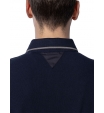 Поло темно-синего цвета с вышивкой на груди Aeronautica Militare