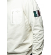 Свитшот молочного цвета с карманом на груди Aeronautica Militare