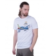 Хлопковая белая футболка с принтом на груди Aeronautica Militare