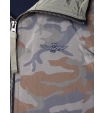 Куртка камуфляж с капюшоном и прорезными карманами из нейлона Aeronautica Militare