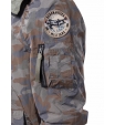 Куртка камуфляж с капюшоном и прорезными карманами из нейлона Aeronautica Militare