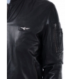 Кожаная куртка-бомбер с утепляющим подкладом   Aeronautica Militare