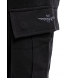Брюки черного цвета с накладными карманами по бокам Aeronautica Militare