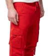 Брюки красного цвета на кулиске с накладными карманами в тон Aeronautica Militare