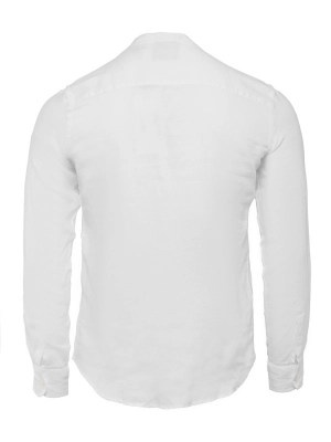 Рубашка свободного кроя на пуговицах с круглым воротом с вышитым лого Аeronautica Militare