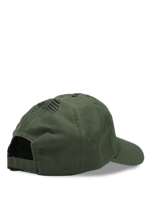 Бейсболка в зеленом цвете универсального размера с вышитым лого бренда Аeronautica Militare