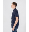 Рубашка темно-синего цвета с геометрическим принтом Armani Exchange