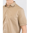 Рубашка бежевого цвета с коротким рукавом Armani Exchange