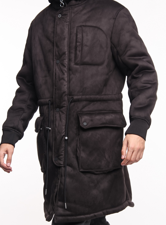 Пальто черного цвета Armani Exchange