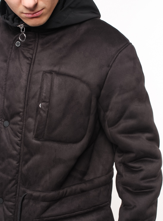 Пальто черного цвета Armani Exchange
