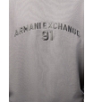 Свитшот серого цвета с надписью и годом основания бренда Armani Exchange