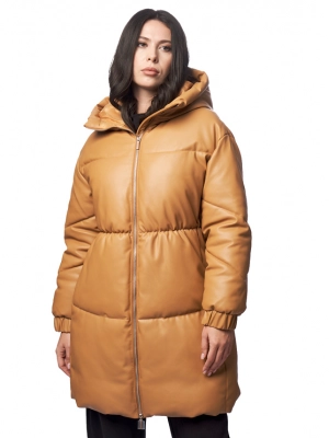 Пальто в рыжем цвете с капюшоном Armani Exchange
