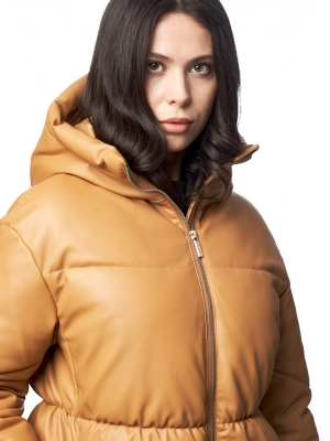 Пальто в рыжем цвете с капюшоном Armani Exchange