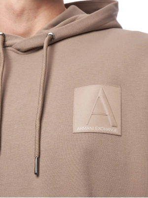 Худи в бежевом цвете с капюшоном Armani Exchange