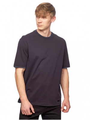 Футболка в темно-синем цвете свободного кроя Armani Exchange