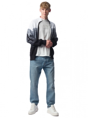 Кардиган комбинированного цвета с высоким воротником Armani Exchange