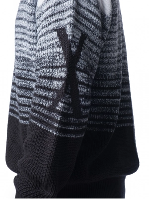 Кардиган комбинированного цвета с высоким воротником Armani Exchange