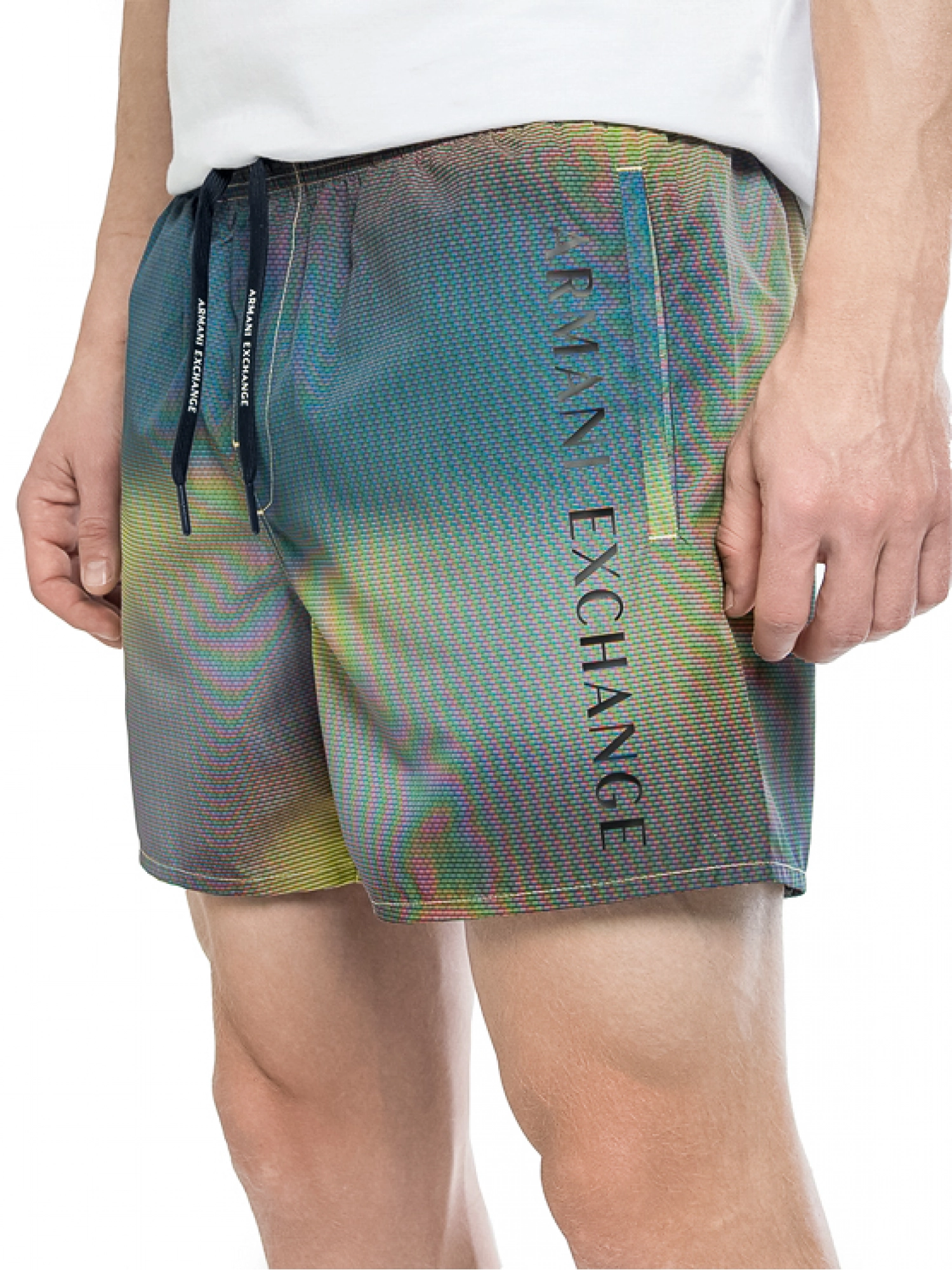 Плавательные шорты в цвете желто-синий градиент Armani Exchange