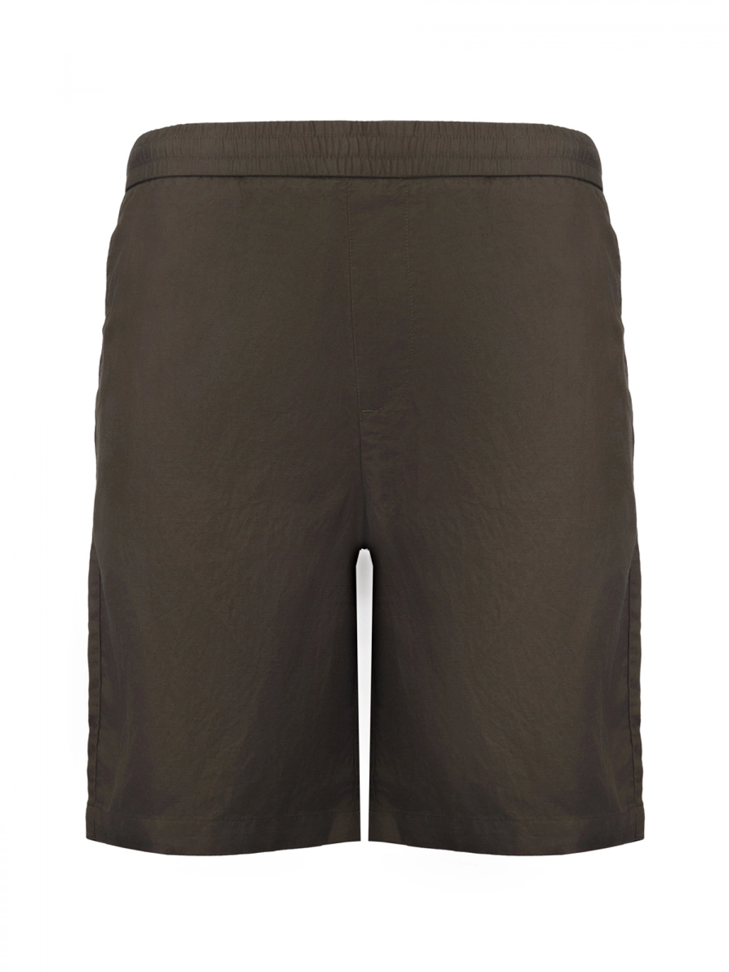 Шорты свободного кроя с резинкой  в сером цвете  на средней посадке Armani Exchange