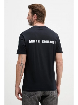 Тёмно-синяя футболка Armani Exchange – свободный крой